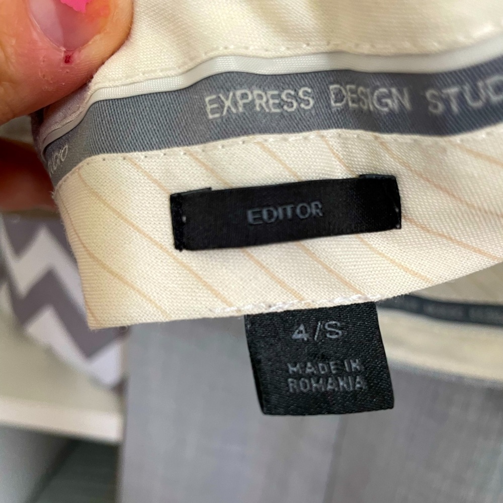 Express editor pants light grey size 4S